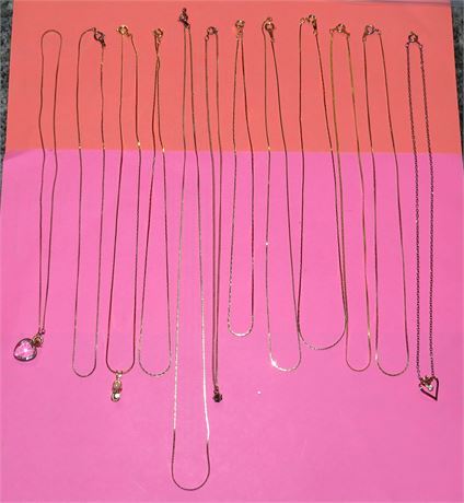 12 Costume Jewelry Chains