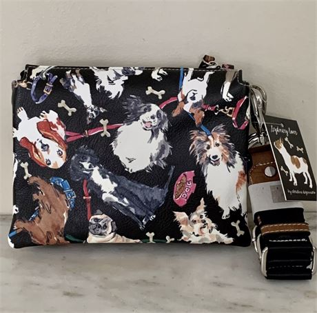 New Dog Print Dog Lovers Colorful Crossbody Bag Purse by Sydney Love