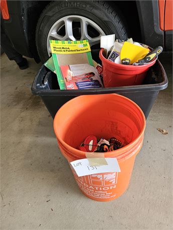 Tote Full of Hardware / Electrical / Painting Supplies & More