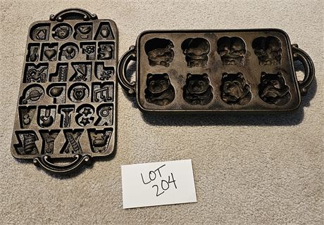 Cast Iron John Wright, ABC Cookie Mold & More