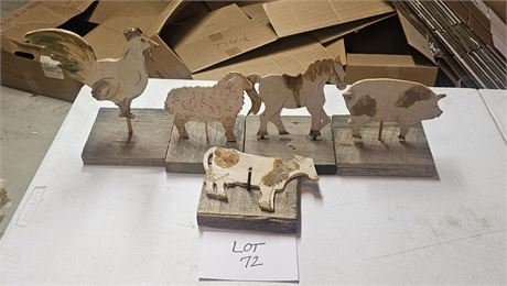 Vintage Style Clay Cutouts Rustic Look Farm Animals- Sizes Vary