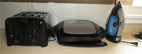 Toaster, George Foreman Grill, Iron