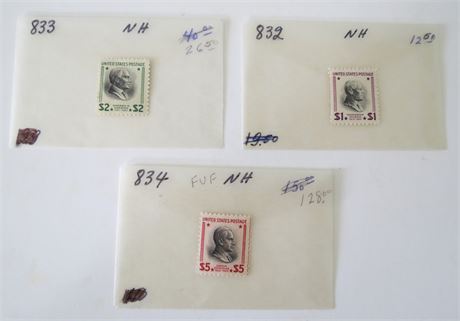 US President Series: Woodrow Wilson,  Warren G. Harding, Calvin Coolidge Stamps