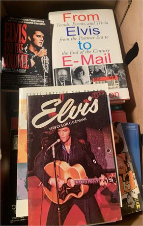 Vintage Elvis Presley Memorabilia - Books, 1978 Calendar, The Elvis Encyclopedia