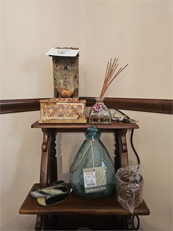 Mixed Decor- Mini Table Fountain, Candle Holders & More