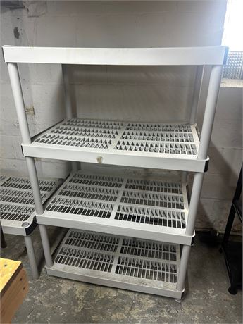 Heavy Duty Plastic Storage Shelf (gray)