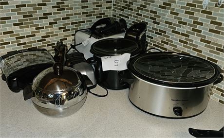 Kitchen Appliances- Crock-Pot, Can Opener, 4 Slice Toaster & More