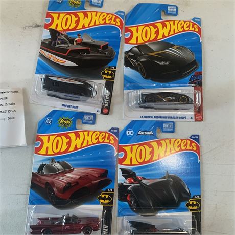 Hot Wheels Die Cast Car Lot of 4