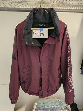 Men’s Nautica Burgundy Fleece Lined Jacket