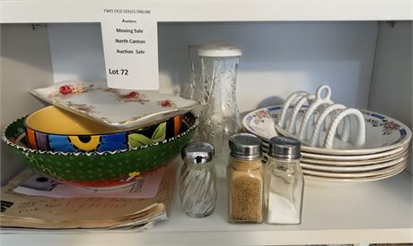 Kütahya Turkey Serving Bowl, Myott, Son & Co. Bowl #9010, Royal Albert Tray