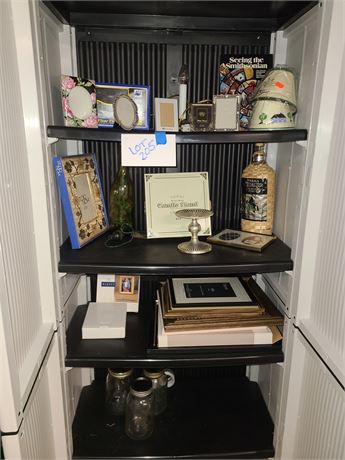 Cabinet Cleanout: Mixed Size Picture Frames / Light Covers / Canning Jars & More