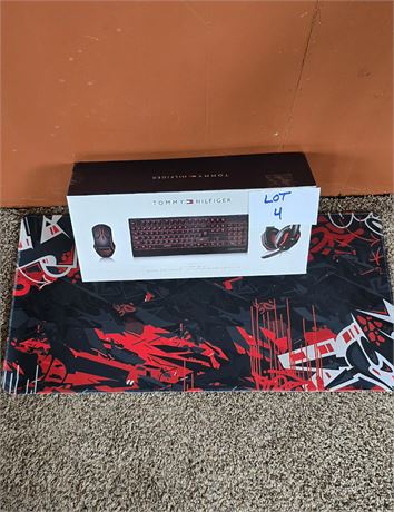 3-In-1 Wired Keyboard & Mouse, Gaming Headset With Microphone ~NEW + Mouse Pad