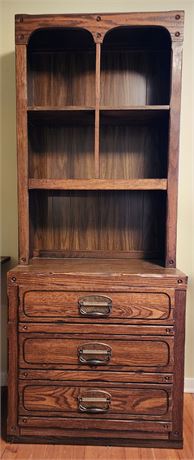 3 Drawer Dresser w/ Bookshelf Top (2-Piece)
