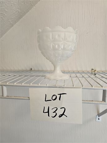 Milk glass Candy Dish