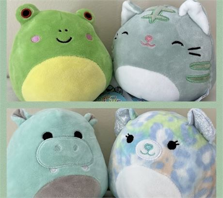 New Squishmallows Flip A Mallow LOT (2) Wendy/Hank & Chase/Lindsay Plush 5"