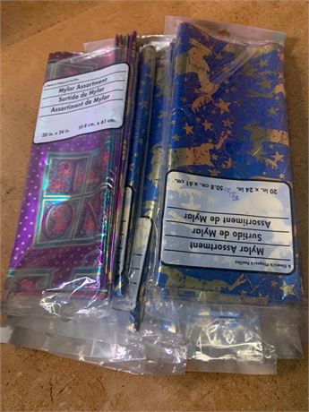20 x 24 Mylar Assorted Wrapping Paper Sheets