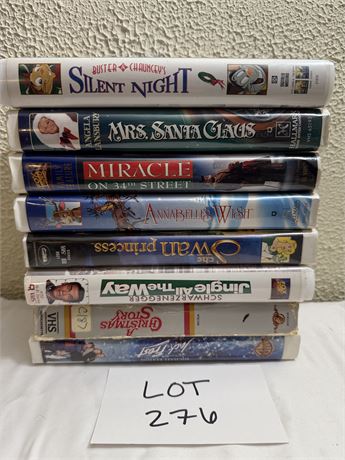 Mixed Christmas VHS Tape Lot- Jingle All The Way, Jack Frost & More