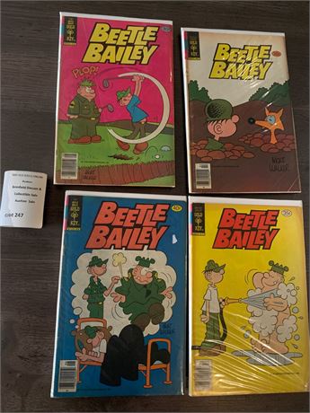 Vintage Gold Key Beetle Bailey Comic Book Lot of 4