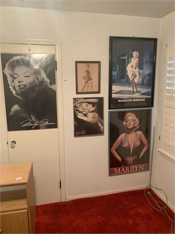 Marilyn Monroe Poster Lot of 5 On Wall