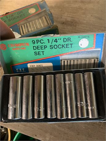 Socket Set 1/4 Drive 9pcs Deep Well