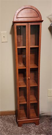Small Wooden Display Curio w/Glass Doors