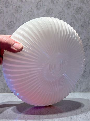 Ceiling Mount Round Light Shade W/Diamond Pattern, Milk Glass Globes & More