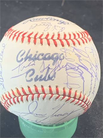 1980 Chicago Cubs Autographed Team Baseball 24 Signatures