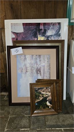 Mixed Art Lot: Bois Acrylic On Paper, Prints, Posters, & More