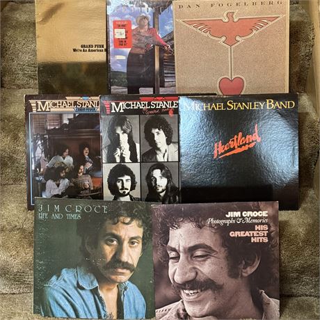 Michael Stanley Band, Jim Croce & More Folk Rock Vinyl Records Lot of 8 (1 New)