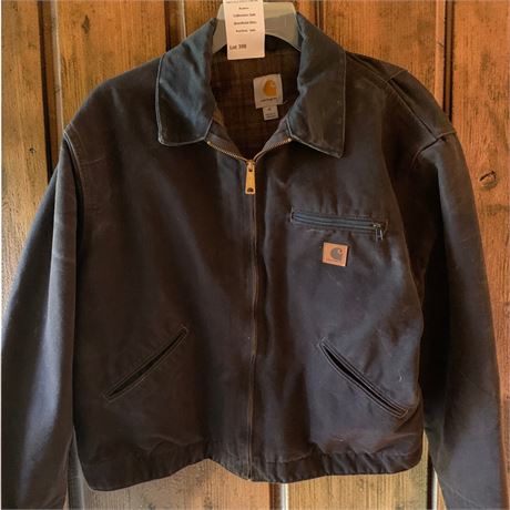 Sandstone Duck Fabric Carhartt Detroit Jacket J97 DKB W/Blanket Lining (Sz XL)