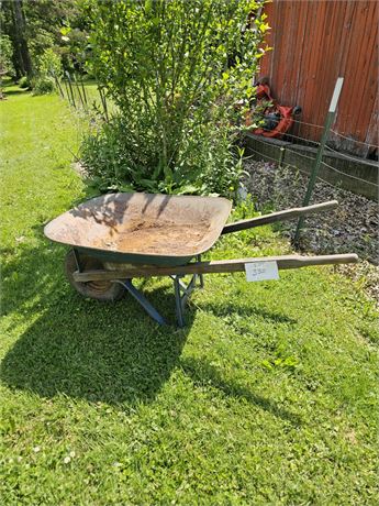 Metal & Wood Wheel Barrel