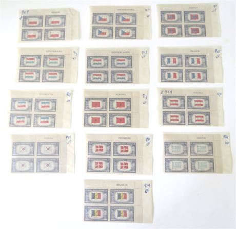 1943 Overrun Countries Series Stamps
