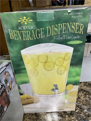 Acrylic Beverage Dispenser - 3 Gallon By CreativeWare - Original Box