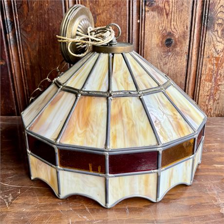 Retro Slag Glass Hanging Light - Use/Parts/Repair