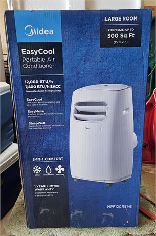 Midea "EasyCool Portable Air Conditioner" 12,000 BTU/7,400 BTU/h SACC  *NEW*