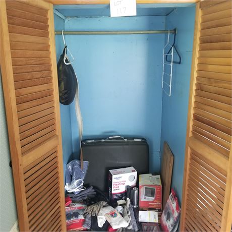 Closet Cleanout- Ceramic Heater. Heating Pads, Hunting Socks, Luggage & More