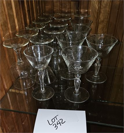 ETCHED FLORAL FOOTED WINE GLASSES, STEMMED CHERRY GLASSES & MORE