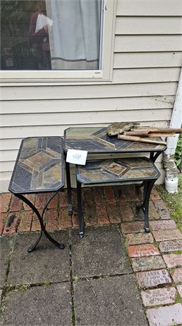 Tile Top Stackable Table Set of 3