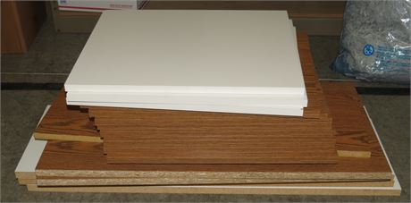 Assorted Pressed Wood Shelves