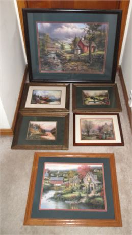 Assorted Prints, Several Thomas Kinkade