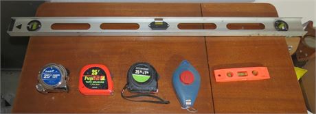 Measuring Tapes, Levels, Etc