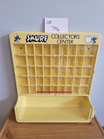 Vintage Smurf Collector's Center Store Display Shelf/Case