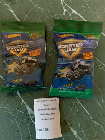 Hot Wheels Monster Jam Series 3 Mystery Truck Blind Bags Lot of 2