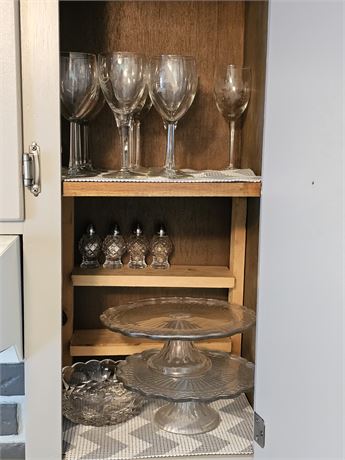 Cupboard Cleanout: Wine Glasses/Cake Plates & More