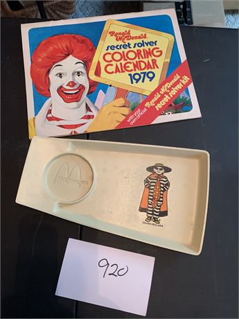 McDonald's Happy Meal Toys Hamburglar Tray Ron McDonald Secret Server Calendar