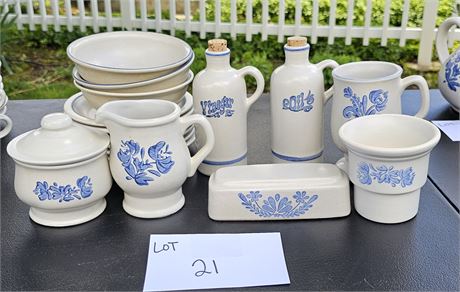 Pfaltzgraff Yorktowne Vinegar/Oil, Creamer, Sugar & More