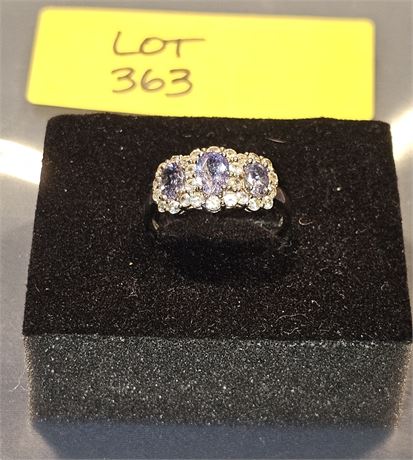 Sterling 925 Tanzanite Ladies Ring Sz 10