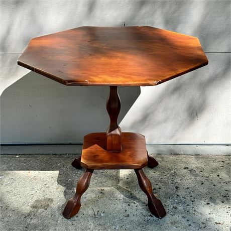 Octagonal Flip Top Tilting Occasional Table - 28"T x 30"