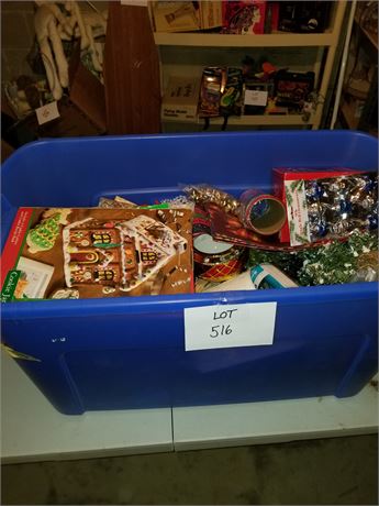 Large Lot Full of Christmas Decor-Cookie Jar, Ornaments, Candy Jar & More