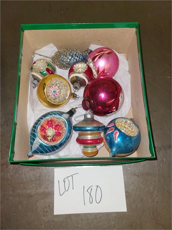 Vintage Mixed Christmas Ornaments:Lanterns / Indents